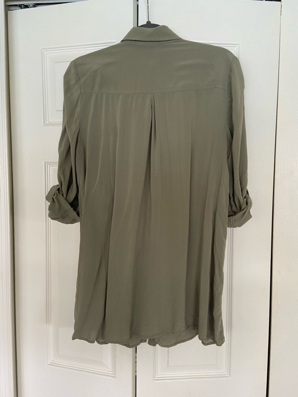 Chico's Olive Green Button-Down Top - Picture 4 of 4